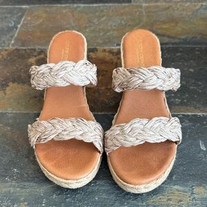 Andre Assous Women's Braided Tan Sandals